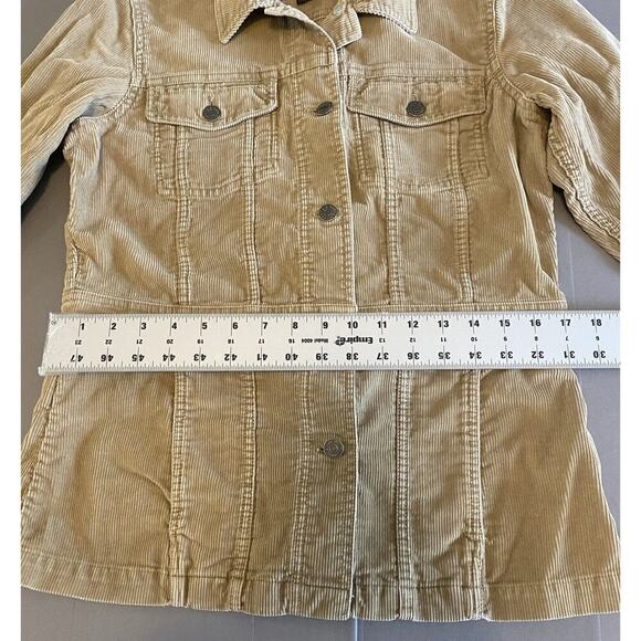 Eddie Bauer Jacket Womens Medium Authentic Outdoor Outfitter Tan Corduroy Safari - Picture 3 of 16